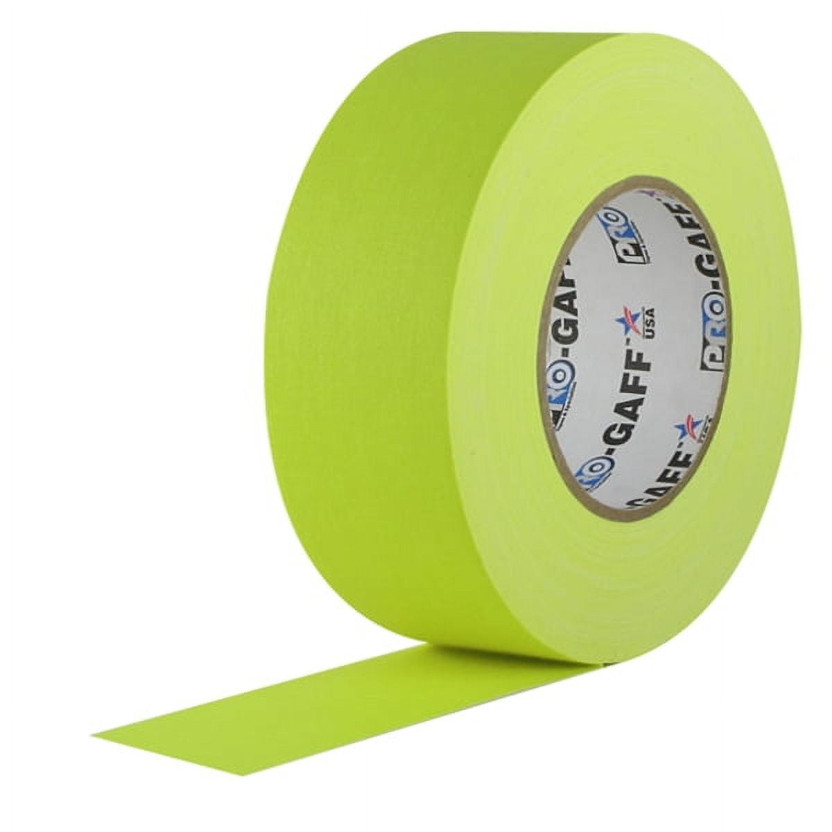 Pro Gaff Fluorescent Yellow Gaffers Tape 3" X 50 Yard Roll (Pack Of 16)