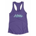 thumbnail image 3 of Friendship Day Italic Text Racerback Tank Women -Image by Shutterstock, Female Large, 3 of 4