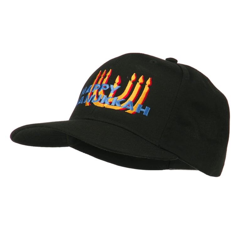 Happy Hanukkah Candles Embroidered Baseball Cap photo 2