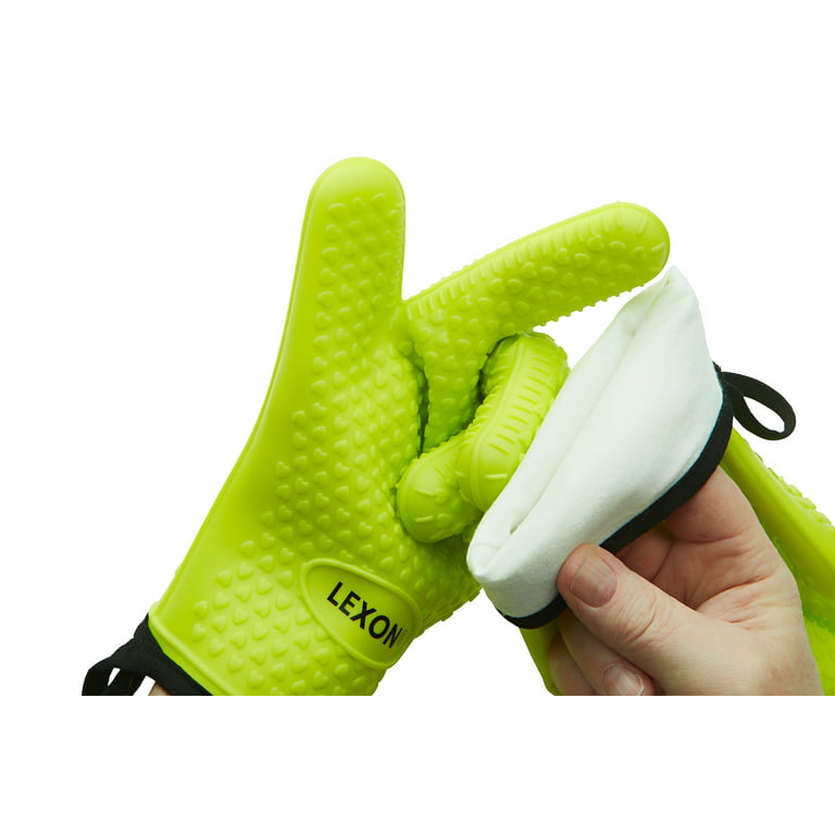 LEXON Silicone Cooking Gloves Heat Resistant Oven Mitts 