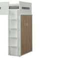 ACME Nerice Twin Loft Bed with Desk and Wardrobe in White, Multiple
