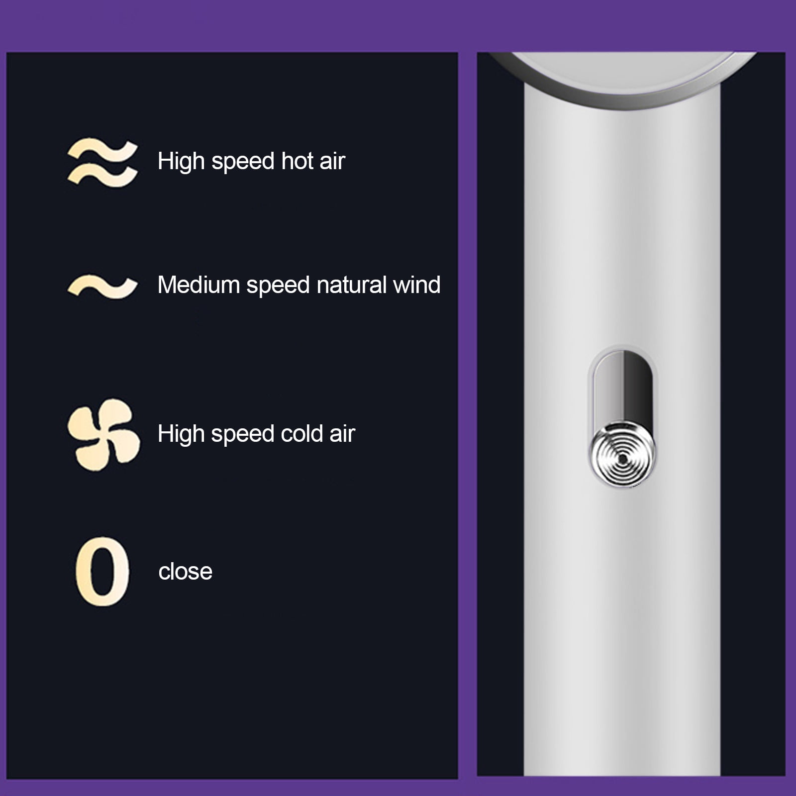 Plasma Ion Hair Dryer with Diffuser for Curly Hair Professional High Speed Blow Dryer with Plasma Ion 800W Foldable Travel Hairdryer Fast Drying for Women Men