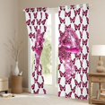thumbnail image 3 of Erosebridal Chic Pink Bows Black Out Curtains,Safari Butterflies Hotpink Sequin Print Curtains Pack of 2 (42x63 Each) For Girls Kids, 3 of 7