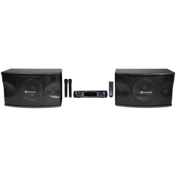 Rockville RPA70WBT Bluetooth Karaoke Amplifier/Mixer+(2) Mics+(2) 8