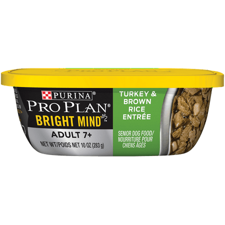 Purina Pro Plan Senior Gravy Wet Dog Food, BRIGHT MIND Turkey & Brown Rice Entree - (8) 10 oz.