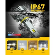 AUXITO 9005 LED Headlight Bulbs 6500K White, 700% Brighter HB3 9005 Headlight Bulbs , 120W 24000lm Per Set,700% Brighter, Pack of 2