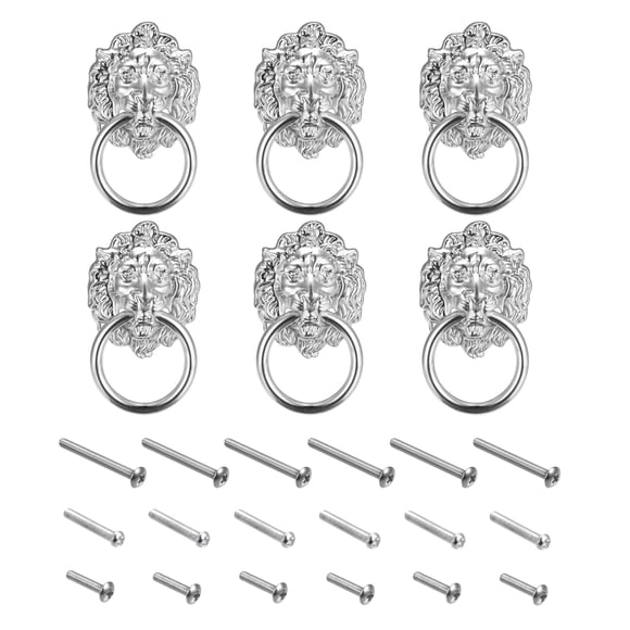 Uxcell Drawer Knobs, 2.68" Dresser Handle Cupboard Pull for Furniture Part, 6Pack Silver
