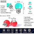 thumbnail image 2 of 40X Colored LED Bulbs E27 Decorative Light 240 Lumens AC220V-240V Mixed Colors Red Yellow Blue Green Design Lamp, 2 of 5