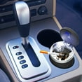 thumbnail image 3 of Aiteng Car Ashtray with Detachable Lid and LED Light, Portable Ashtray for Vehicles, Black, 3 of 7