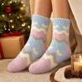thumbnail image 5 of IYYVV Fuzzy Socks for Women Fall Cozy Fluffy Slipper Socks Non Slip Socks Warm Thick Socks for Winter Cold ,Sleep A One Size, 5 of 5