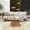 Light Gray+Teak, variant on Harper & Bright Designs Acacia Wood Outdoor Couch Set, Patio 3 Seater Sofa with Table, Patio Deep Seat Sofa with Cushions for Garden, Dark Gray+Teak