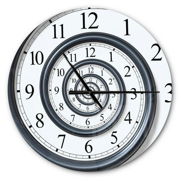 Designart 'Time Spiral Analog Wall ' Modern wall clock