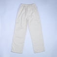 thumbnail image 6 of NIEWTR Girls High Waisted Baggy Cargo Pants Y2K Style Wide Leg with Side Cargo Pockets and Drawstring Waist Spring Trousers（A01-Beige,13-14 Years), 6 of 9