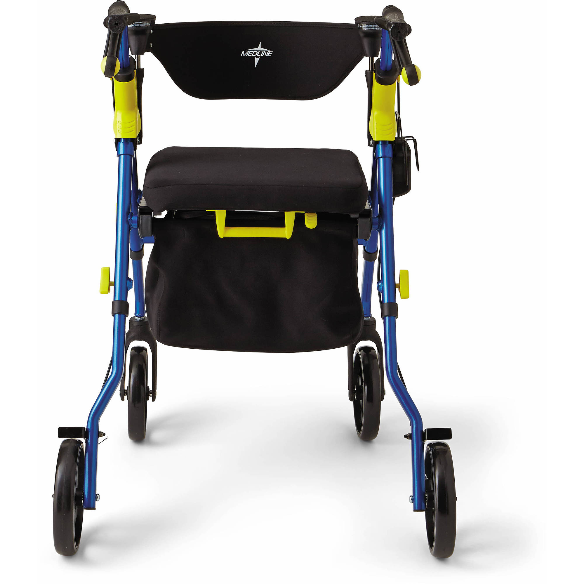 Buy Medline Empower Rollator, Folding Rolling Walker, 8 Wheels, 300lb Weight Capacity, Blue