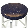 thumbnail image 3 of Kll Gold Black Glitter Round Bar Chair Cushion Cover 12 Inch,Bar Stool Protector With Elastic, Soft Washable, 3 of 7