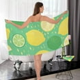 thumbnail image 7 of Lemons and Limes Cotton Towel Set 2 Piece, 1 Bath Towels 1 Washcloth, Soft Fast Dry Super Absorbent Face Hand Towel for Bathroom Hotel Gym Spa and Beach, 7 of 7