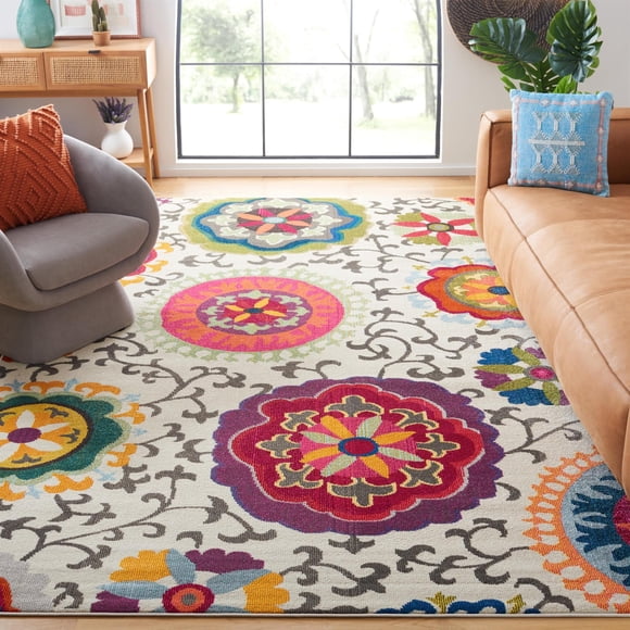 Kingfisher Lane 10' X 14' Power Loomed Polypropylene Rug in Ivory