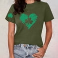 thumbnail image 5 of WTXUE St Patricks Day Shirt Irish Shamrock Short Sleeve Tee Tops Tunic Tops Loose Tops for Summer Work Tops Shamrock T Shirt Casual Tops Irish Shirt Casual Tops Oversized Tshirts Blackish Green M, 5 of 6