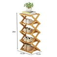 thumbnail image 6 of Naierhg Space Saving Wooden Shoes Organizer Entryway Corner Folding Shoe Shelf Stable Construction Large Capacity Shoe Cabinet, 6 of 8