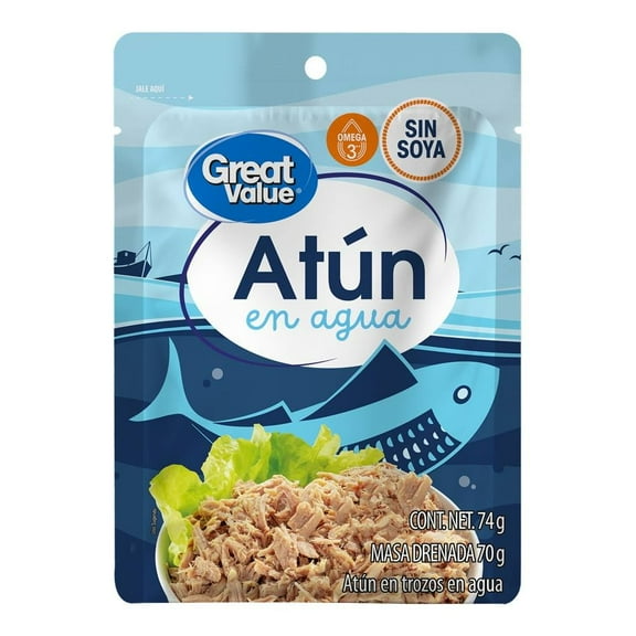 Atún Great Value en agua 74 g