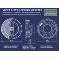 thumbnail image 3 of Micca Reference Series R-8C 2-Way in Ceiling in Wall Speaker, 8 Inch Woofer, 1-Inch Pivoting Aluminum Dome Tweeter, Tone Controls, 9.5-Inch Cutout Di, 3 of 7