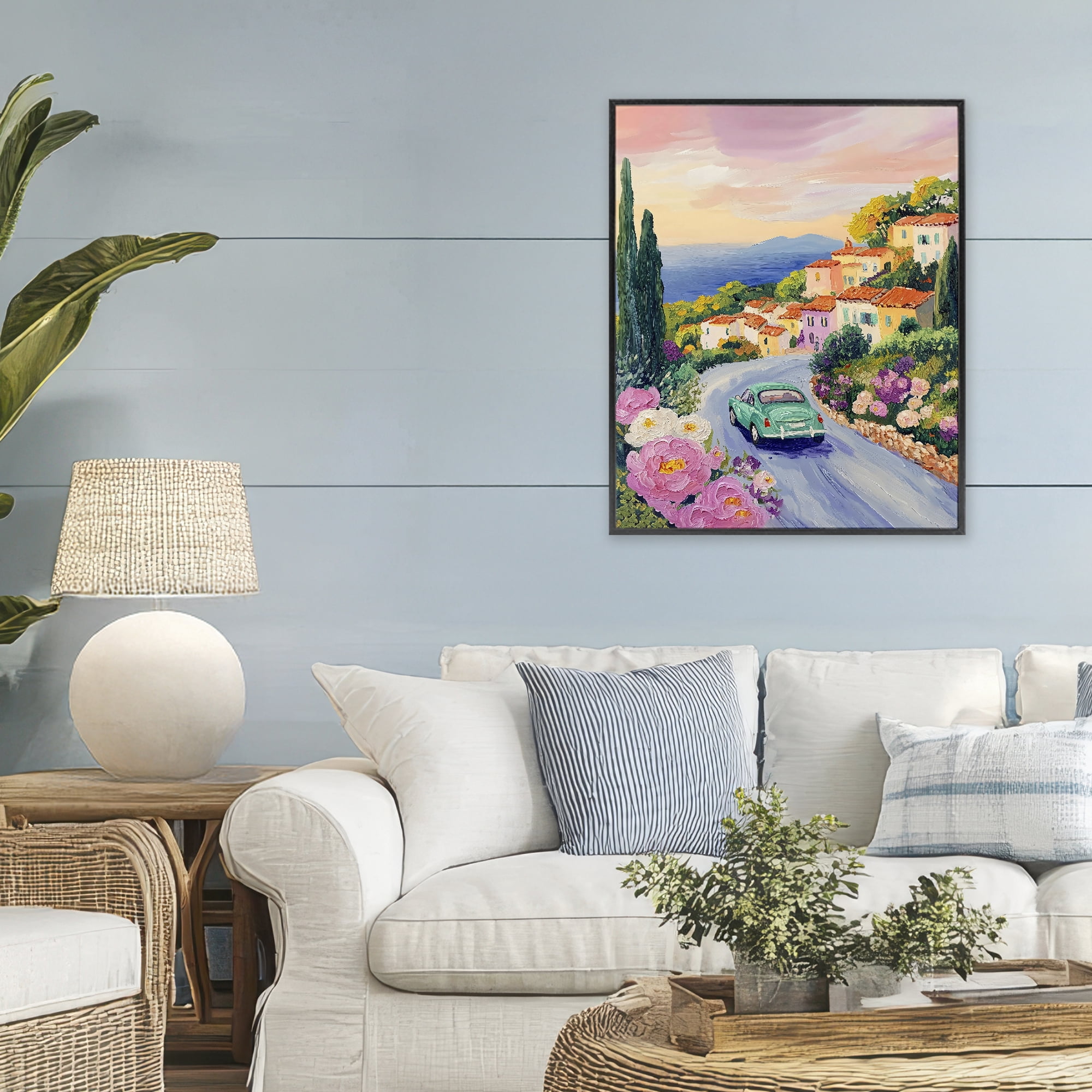 Stupell Industries Driving Along The Coast Black Framed Giclee Art, design by The Prints Vibe