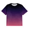 thumbnail image 4 of Men's Graphic Crewneck Tshirt Plus Size Short Sleeve Gradient Color Casual Big and Tall Tees Pink 4XL, 4 of 5
