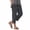 Dark Gray 1, variant on BLVB Capris Pants for Women Cotton Linen Casual Straight Leg Capris Elastic Waist Side Split Summer Fall Cropped Pants with Pockets