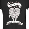 thumbnail image 2 of Junior's Star Wars Valentine Don't Fly Solo Graphic Tee Black 2X Large, 2 of 3
