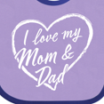 thumbnail image 4 of Inktastic I Love My Mom and Dad in White Chalk Heart Boys or Girls Baby Bib, 4 of 4