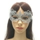thumbnail image 3 of Máscara de ojos venecianos de encaje sexy para mujer con máscara de mascarada de diamantes para fiesta de disfraces de cosplay (plata), 3 of 5