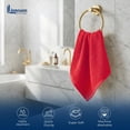 thumbnail image 2 of Linteum Textile Supply 12x12 Washcloth (Red) – 100% Ring Spun Cotton Zero Twist Towels | Absorbent, Quick Dry, Durable for Bathroom, Spa, Gym (12 Pack), 2 of 5