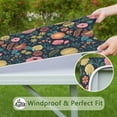 thumbnail image 6 of Pioneer Flower Floral Print Pattern Square Fitted Tablecloth with Elastic Edge,Square Table Cover,Washable Elastic Table Cover for Home Kitchen Party Decor 34"x34", 6 of 6