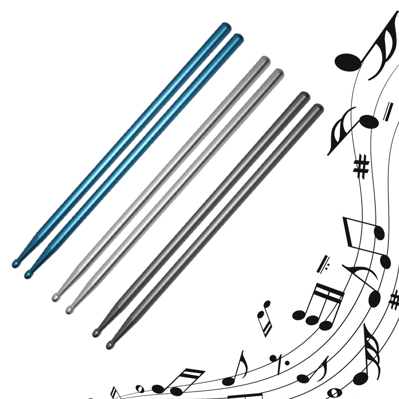 1 Pair Aluminum Alloy Drum Nonslip Grip Drumstick Nonslip Lightweight Drumsticks for Comfortable Playing