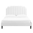 thumbnail image 5 of Modway Colette Full Performance Velvet Platform Bed in White, 5 of 10
