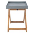 thumbnail image 3 of SAFAVIEH Terance Outdoor Patio Folding Side Tray Table, Natural/Grey, 3 of 7