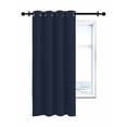 thumbnail image 7 of Solid Color Thermal Insulated Blackout Curtains for Bedroom 36 Length Dark Blue Room Darkening Curtain 1 Panel Grommet Window Curtain Drape for Living Room Nursery Room, 7 of 7