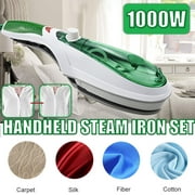 Jinveno 1000W Garment Clothes Ironing Steamer Brush Electric Steam Iron (Green US)