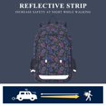 thumbnail image 5 of FORMRS Kids Backpack for School Unisex 17" Casual Bookbag Travel Daypack with Compartment Pockets, Night Flower Blooms Pattern, 5 of 7