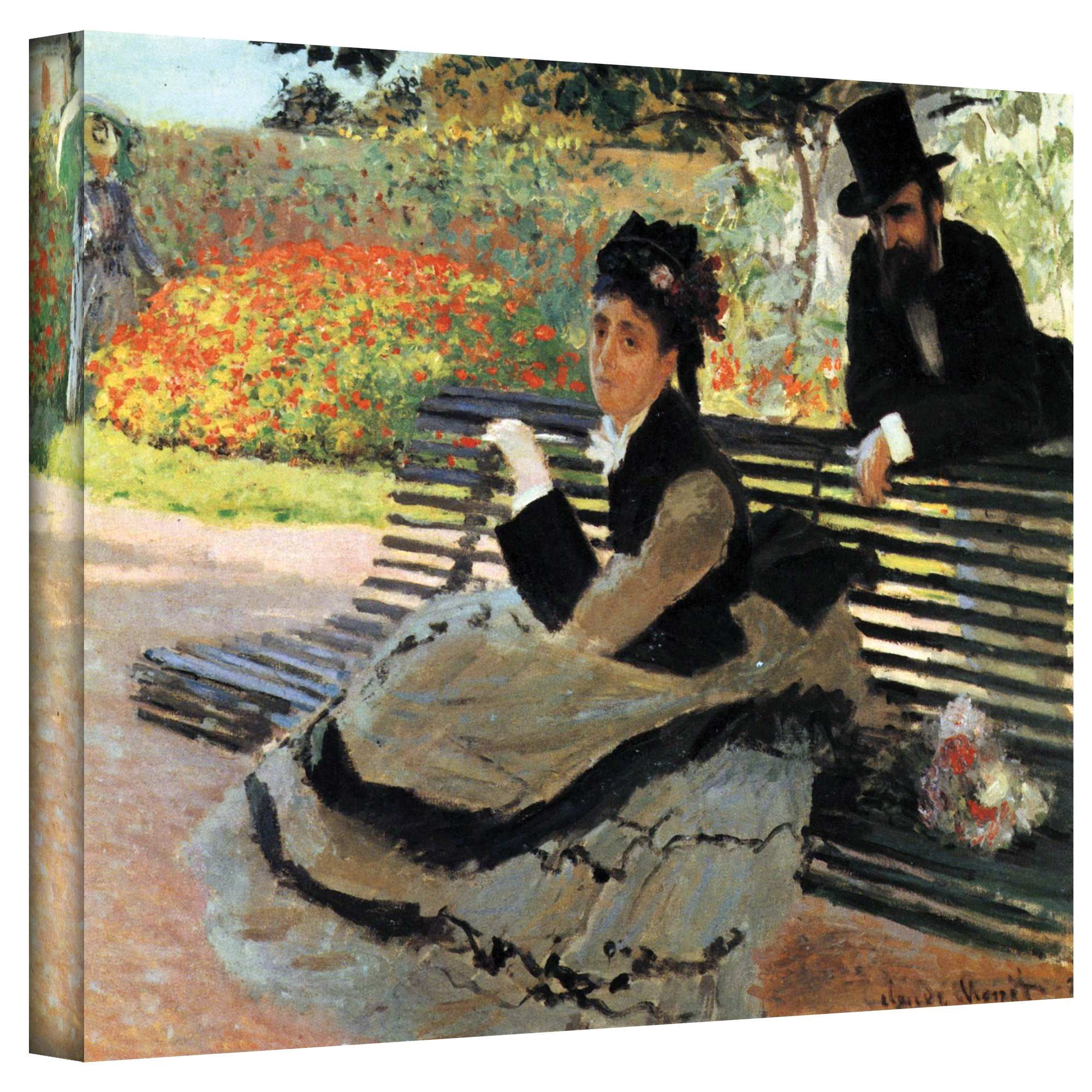 Claude Monet "Park Bench" Wrapped Canvas Art