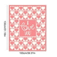 thumbnail image 3 of Mecorevxz Valentines Day Love Heart Throw Blanket, Lightweight Ultra Soft Flannel Blanket for Girlfriend Sweetheart, Pink Red Warm Cosy Fuzzy Throw Blanket for Sofa and Bed,130x100cm(C), 3 of 8