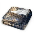 thumbnail image 2 of Kll Fleece Blanket Plush Throw Blanket Watercolor Snake Skin,Soft Fuzzy Cozy Flannel Blanket For Couch Sofa Bed.(40"X30"), 2 of 9