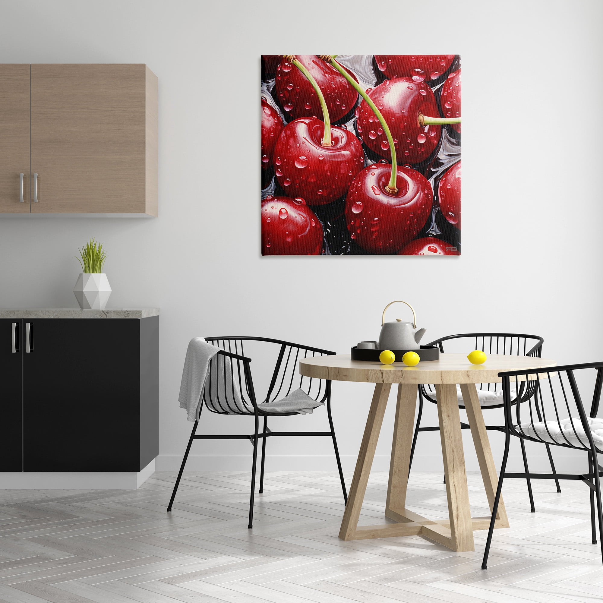 Stupell Industries Juicy Summer Cherries Food & Beverage Painting Gallery Wrapped Canvas Art Print Wall Art, 36 x 36