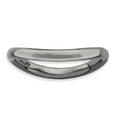 thumbnail image 1 of White Sterling Silver Ring Band Stackable Expressions Polished Black-plate Wave, 1 of 4