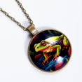 thumbnail image 2 of Frog Necklace Personalized Custom Photo Round Pendant Adjustable Stainless Steel Necklaces with Gift Box for Men Women Mothers Valentine's Jewelry Gift, 2 of 6