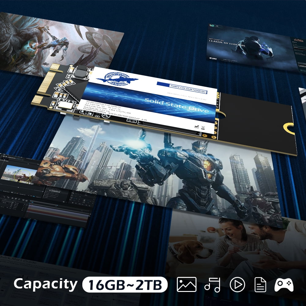 Dogfish M.2 2280 SSD 4TB 3D NAND QLC SATA III 6 Gb/s, Internal Solid State Drive - Compatible with Desktop PC Laptop (M.2 2280 4TB)並行輸入 THREE COLOUR DOGFISH M.2 2242 SSD 4TB 3D -