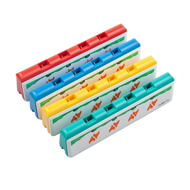 NAOMI Kids Armónica Armónicas diatónicas de plástico con 4 agujeros 8