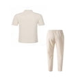 thumbnail image 5 of Avirosel Men's Casual Solid Color Pocket Short Sleeve Top and Elastic Waist Pants Set for Outdoor Summer Relaxed Wear, 5 of 5