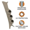 thumbnail image 3 of GlowShift | Factory Color Matched Tan Triple Pillar Gauge Pod for 1999-2007 Ford Super Duty 6.0 Powerstroke & 7.3 Powerstroke F-250 & F-350, 3 of 3