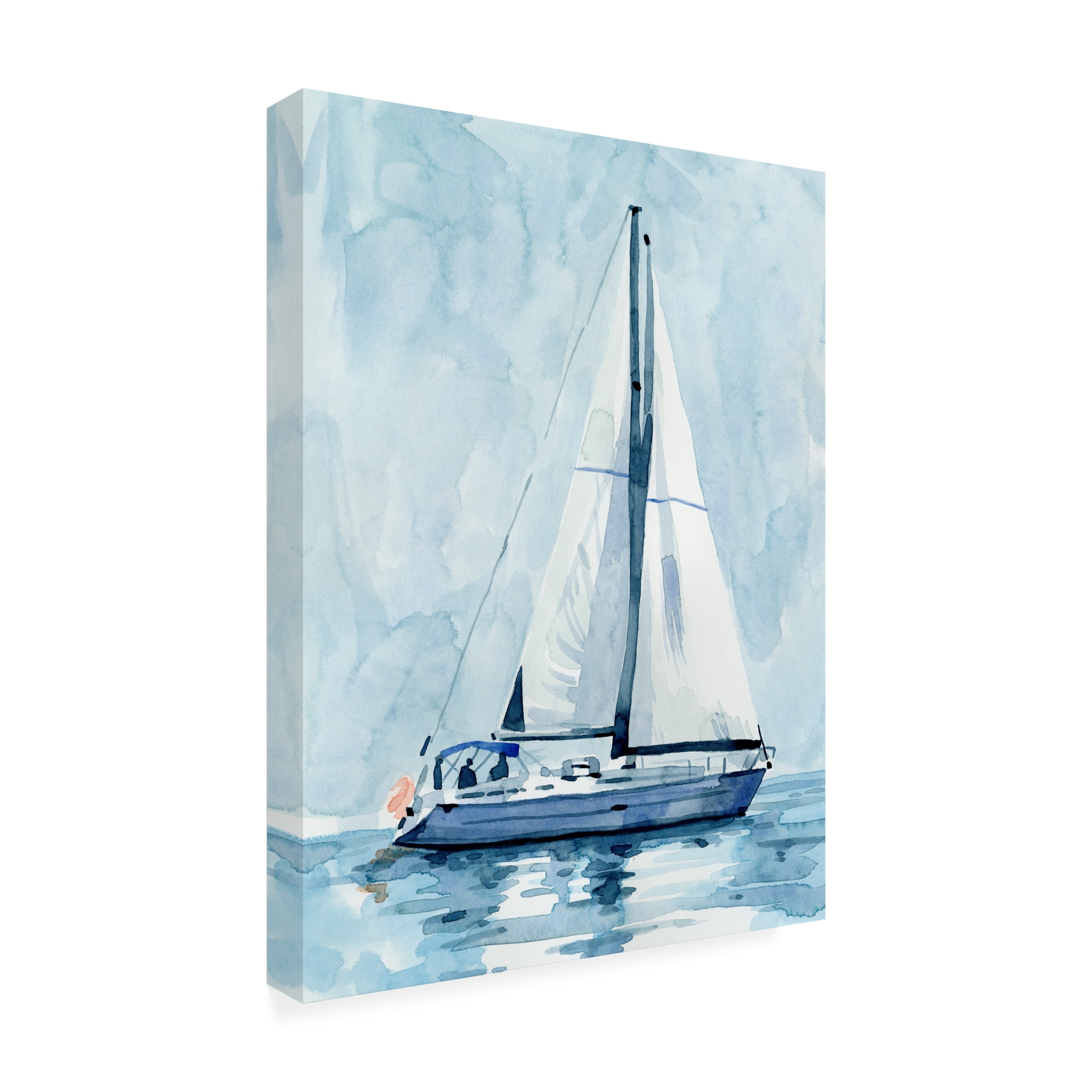 Emma Caroline 'Lone Sailboat II' Canvas Art
